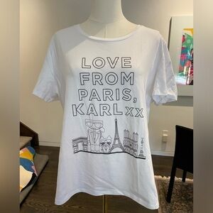 Karl Lagerfeld women’s XL t-shirt preloved in excellent condition.